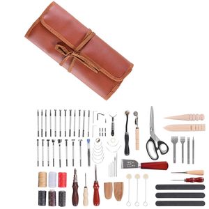 Kit Portatile di 72 Utensili per Lavorazione del Cuoio con Borsa per il Trasporto, per Incisione, Cucitura e Stampaggio - Product Image 1