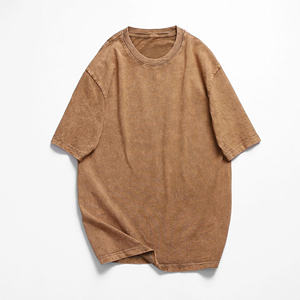 Camiseta Ecológica de Estilo Urbano para Hombre y Mujer, Tallas Grandes, Transpirable, Personalizable, Hecha en Vietnam, Algodón/Poliéster, Lavado Ácido - Product Image 4