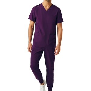 Nurse Uniforms Unisex Hospital Scrubs 2 Piece <b>Set</b> Breathable Woven Medical Clothing <b>Doctor</b> Scrub Uniform - Product Image 1