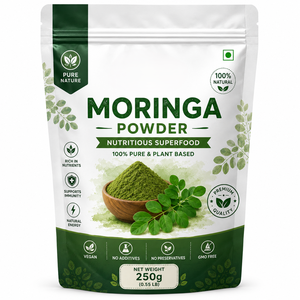 Poudre de Moringa OEM pure, poudre de feuilles de Moringa Oleifera riche en vitamines, minéraux et antioxydants naturels pour le soutien quotidien de la santé - Product Image 1