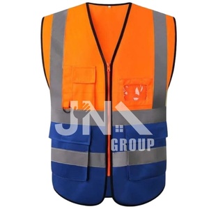 เสื้อกั๊กสะท้อนแสงเสื้อกั๊กนิรภัยสำหรับผู้ชายผู้หญิงเสื้อทำงานสะท้อนแสงหลากสี - Product Image 4