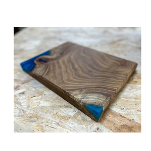Planche à découper artistique en résine époxy et bois pour couper les fruits, les légumes et la viande, finition polie, pour ustensiles de cuisine - Product Image 6