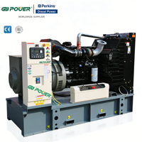 Générateurs diesel silencieux à châssis ouvert pour fabricants de générateurs diesel, 100 kW, 200 kW, 230 V, 400 V, démarrage automatique, démarrage à distance, ATS
