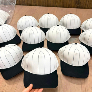 Custom Logo Embroidery 5 Panel Mix Two Tones Curved Brim Cotton Fabric Structured <b>Wedding</b> Party Outdoor Baseball Cap Men Women - Product Image 2