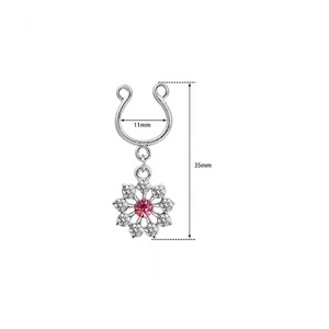 Anillo de Pezón de Acero Inoxidable Sin <span class=keywords><strong>Perforaciones</strong></span>, Anillo de Pezón sin Necesidad de Perforación, Decoración para el Pecho, Accesorio con Colgante <span class=keywords><strong>en</strong></span> Forma de U - Product Image 3