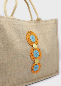 Wholesale Supply Striped Jute Shopping <b>Bag</b> Durable Tote <b>Bag</b> for Picnic and Outdoor Trips Available at Export Price - Product Image 3