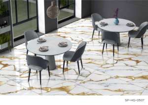 Azulejos de porcelana premium dorados con acabado de alto brillo 60x120cm 600x1200mm tamaño 24x48 para espacios interiores modernos y lujosos - Product Image 3