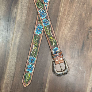 Nuevo estilo de alta calidad de moda personalizada cinturón de cuero de vaca mecanizado a mano para hombres y mujeres cinturones de cuero genuino de vaca ajustables - Product Image 5