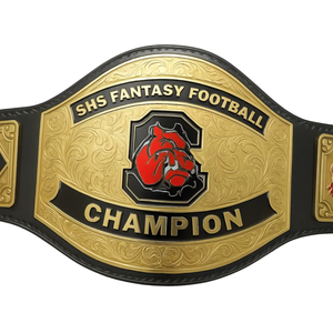 SHS Fantasy Football Champion Belt Customizable Bulldog Design Sports Title Belt Trophy - Product Image 6