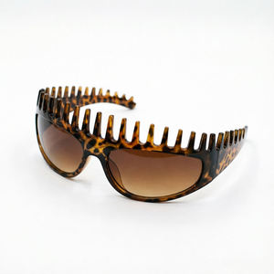 Tortoise Shell Sunglasses Plastic Fashion <b>Eyewear</b> Statement Shades for Holiday Party Daily Wear - Product Image 1
