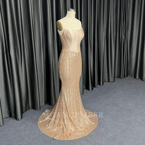 جانمبر HX135 مشد شامبانيا أنيق حورية البحر مساء لامعة - Product Image 2