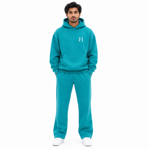 Conjunto de Sudadera con Capucha y Pantalones Deportivos de Algodón Grueso Personalizado, Sudaderas de Felpa Suave, Corte Holgado, Hombros Caídos, Proveedor al por Mayor - Product Image 1