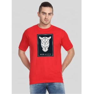 Camisetas de hombre de la mejor calidad 100% algodón puro tendencia sostenible cuello redondo contraste Trim manga corta Casual impreso camiseta - Product Image 4