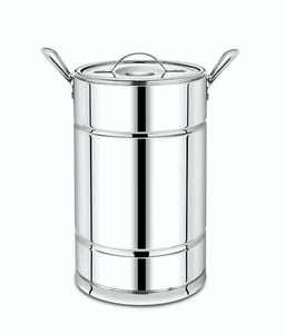 PREMIUM STAINLESS STEEL HOTPOT 30 LITER JUMBO INSULATED CASSEROLE HEAVY GAUGE THERMAL FOOD WARMER COMMERCIAL GRADE 1 YEAR - Product Image 1