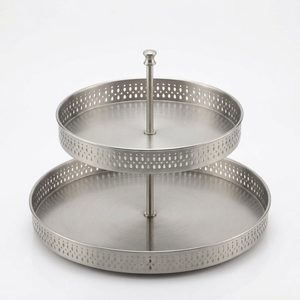 Soporte Ovalado de Acero Inoxidable SS304 de 40 cm, Acabado Satinado, para Buffet, Decoración de Mesa para Fiestas y Eventos - Product Image 3