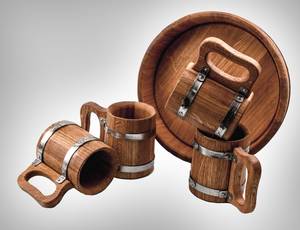 Hot Selling 100% Eco-Friendly Vintage Beer <b>Mug</b> with Wooden Handle Handmade Tankard Dishwasher Safe for Home Hotel Restaurant - Product Image 3