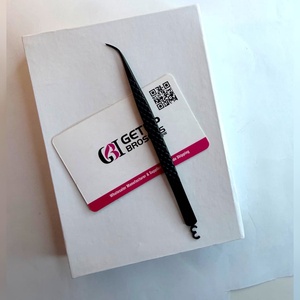แหนบดัดขนตาปลายโค้งยาว สแตนเลสสตีล  ปลายเรียบ  สำหรับต่อขนตา - Product Image 6