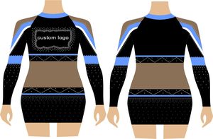 Shorts de cheerleading sexy de haute qualité avec chaussettes en Spandex/Polyester – Ensemble uniforme de pom-pom girl à prix de gros - Product Image 3