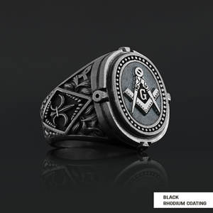 Anillo Masónico BOJ 036 Personalizado de Plata con Diamantes, Anillo de Graduación Universitaria Unisex, Regalo para Fiestas y Ocasiones Especiales, Precio Bajo - Product Image 4