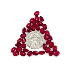Rubis naturels de Bangkok, ovales calibrés 3x5mm, pierres précieuses facettées naturelles, prêtes à l'emploi pour la création de bijoux - Product Image 4