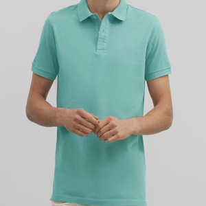 เสื้อโปโลคอวีผู้ชาย สีเบจ ผ้าฝ้าย แขนสั้น ทรงปกติ สวมใส่สบาย สีพื้น ผ้าถัก ระบายอากาศได้ดี - Product Image 3