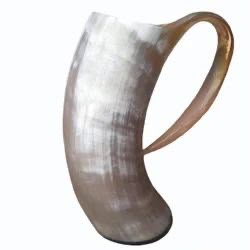 Natural Buffalo Drinking Horn Mugs Resin and Wooden for Drinking Horn Cup With Natural Finishing for Medieval Beer <b>Wine</b> Drink - Product Image 6