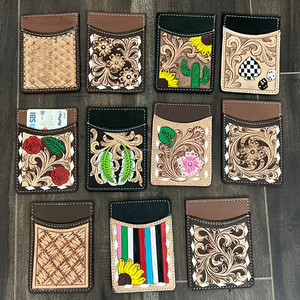 Porte-cartes de crédit en cuir de vachette fait à la main 2025 nouveau styliste tendance unique unisexe porte-cartes - Product Image 5