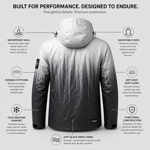 Custom Heat Reactive Fabric Jacket Waterproof Color <b>Changing</b> Thermal Outerwear Windproof Hooded Men <b>Coat</b> OEM Outdoor Sportswear - Product Image 2