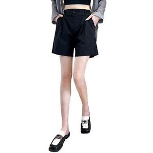 Pantalones Cortos Casuales de Verano para Mujer, Novedad, de Cintura Media, Pierna Ancha, con Volantes Decorativos, Bolsillos Cargo Transpirables, Ajuste Regular, Pantalones Cortos de Moda 100% - Product Image 2