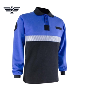 Camiseta Polo de Trabajo de Seguridad Reflectante de Poliéster de Manga Larga para Hombre, Talla Grande, Personalizada, con Alta Visibilidad, Uniforme Industrial - Product Image 3
