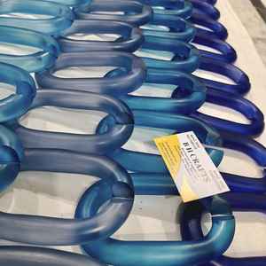 Cadena de Resina Azul Ecológica Personalizable, Eslabones de Cadena Coloridos de Gran Tamaño para Decoración de Paredes, Separador de Ambientes DIY - Product Image 5