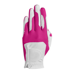 ถุงมือกอล์ฟสำหรับผู้ชาย หนังแท้ ยืดหยุ่น น้ำหนักเบา ระบายอากาศได้ดี กันลื่น แบบติดตีนตุ๊กแก ประสิทธิภาพสูง สำหรับมือซ้าย สีชมพู Ikhlas Sports - Product Image 1