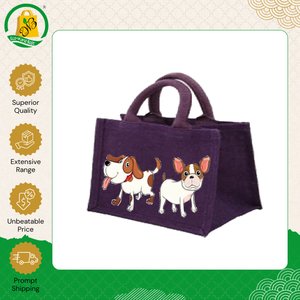 Venta al por Mayor de Bolsas de Compras de Yute 100% Ecológicas de Alta Calidad con Bonito Estampado y Asa Acolchada Tejida para Uso Diario de Mujeres - Product Image 4