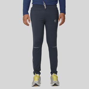 Pantalon de survêtement sport bleu quatre directions avec bande latérale, logo personnalisable, impression HD, délavage coloré, 100 % polyester, séchage rapide, tailles homme M/L/XL - Product Image 1