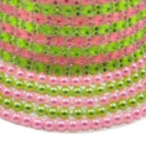 Sombrero de Pescador AKA Rosa y Verde con Perlas, Sombrero de Sol de Moda para Mujer, Decorativo con Pedrería, Informal y Moderno - Product Image 6