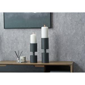 Porte-bougie en métal noir mat moderne, style industriel brutaliste, géométrique, support de bougie de luxe pour hôtel, maison, décoration de table - Product Image 4