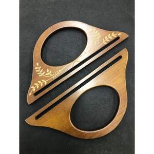 Poignée en bois écologique solide pour sacs, artisanat en bambou et en bois fait à la main pour les cadeaux et les travaux manuels - Product Image 2