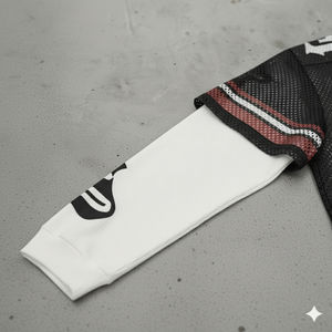 Camiseta de hombre con estampado de calavera, de manga larga, estilo waffle, corte holgado y corto, con diseño gráfico y malla, estilo streetwear - Product Image 5