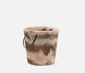 Enfriador de vino de resina hecho a mano en India, cubitera de resina de calidad premium con textura de mármol blanco en espiral para botellas de vino, bares y bañeras de vino. - Product Image 1