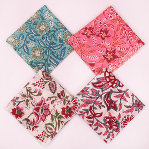 Pañuelos de Algodón Estampados, Multicolores, Florales, Estilo Vintage, Pañuelo Cuadrado, para Viajes, Ciclismo, Senderismo, Regalo de Boda - Product Image 5