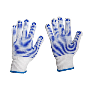 Gants en PVC à pois avec motif antidérapant, doublure en coton respirant, ajustement flexible et construction durable pour usage industriel - Product Image 4