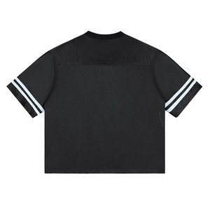 Camiseta de manga corta retro con diseño calado, a rayas y con contraste, de 250 gramos, la más vendida y personalizable. - Product Image 2