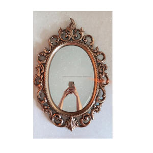 Luxurious Logo <b>Printed</b> Iron Framed Classical <b>Wall</b> Mirror <b>Bathroom</b> Decor Antique Design Metal <b>Wall</b> Mirror With OEM <b>Printed</b> - Product Image 1