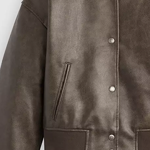 Blouson Bomber Unisexe en Soie/Coton, Style Rétro, Fermeture Éclair Avant, Imperméable, Respirant, Réversible, Col, Poignets et Ourlet en Tricot Côtelé - Product Image 3