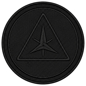 Parche bordado táctico negro de la insignia masónica con símbolo de estrella triangular, emblema de la francmasonería para uniforme de logia. - Product Image 4