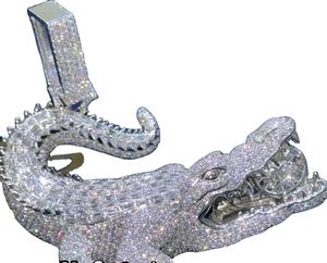 Moissanite Iced Out Sterling Silver Pendant VVS Baguette Moissanite Diamond Hip Hop Pendant & Other Diamond Jewelry - Product Image 2