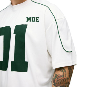 Custom White American Football Jersey Mesh Soccer Style Piping Design High Quality Streetwear Y2K Vintage Style Soccer Jersey - Product Image 5