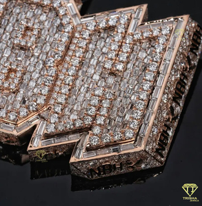 <b>Custom</b> " NBN" Pendant Moissanite Diamond Baguette Stone Hip Hop <b>Necklace</b> Luxury Jewelry Giftv - Product Image 5