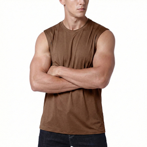 Stretchable Men's Sleeveless Shirts Tops Customized Logo Colour Workout Fitness Wholesale Price <b>Athletic</b> Casual wear Tank Tops - Product Image 3