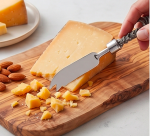 Designer Leaf Handle <b>Cheese</b> <b>Knife</b> <b>Set</b> In Stainless Steel Elegant Silver Flatware For Home Kitchen Dining And Serving Use - Product Image 6
